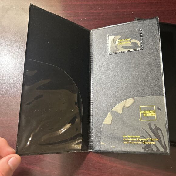 2 American Express Restaurant Waiter Server Wallet Bill Check Credit Card Holder - Picture 4 of 8